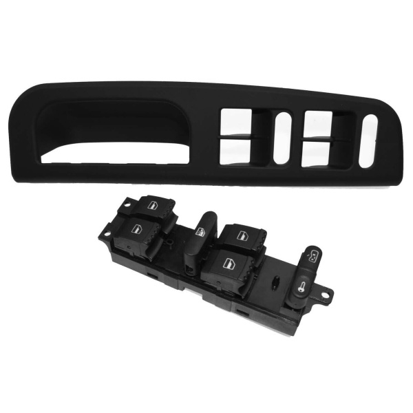 Maner Usa Interior Sofer Stanga Negru + Bloc Comenzi Geamuri Compatibil Volkswagen Bora 1998-2005 3B1867171E + 1J4 959 857 D